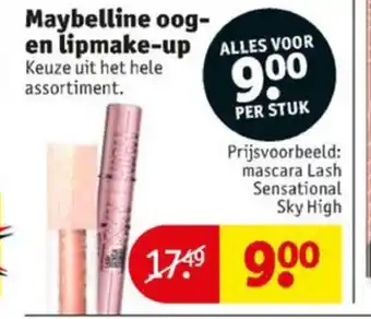 Kruidvat Maybelline Oog- en lipmake-up aanbieding