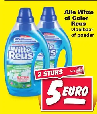 Nettorama Alle Witte of color reus aanbieding