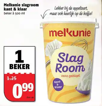 Poiesz Melkunie slagroom kant & klaar 500ml aanbieding