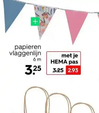 HEMA Papieren Vlaggenlijn aanbieding