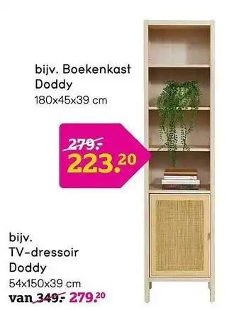 Leen Bakker Boekenkast Doddy Of TV-Dressoir Doddy aanbieding