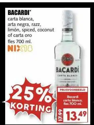 MCD Supermarkt Bacardi 25% Korting aanbieding