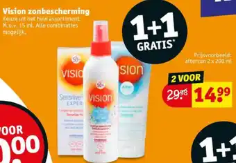 Kruidvat Vision zonbescherming 1+1 aanbieding