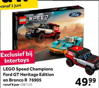 Intertoys Lego speed champions ford gt heritage edition en bronco r 76905 aanbieding