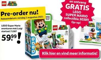 Intertoys Lego Super mario avonturen met Luigi starterset 71387 aanbieding