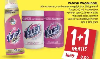 Dekamarkt Vanish wasmiddel 600gram aanbieding