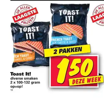 Nettorama Toast It 132gram aanbieding