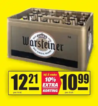 Nettorama Warsteiner bij 2 stuks 10% Extra Korting aanbieding