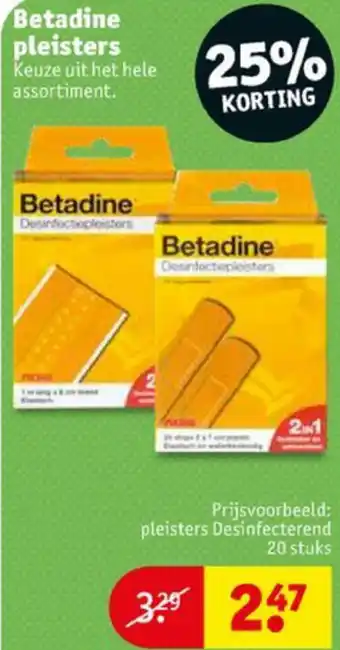 Kruidvat Betadine pleisters aanbieding