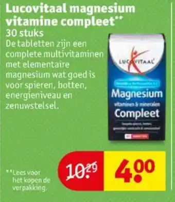 Kruidvat Lucovitaal magnesium vitamine compleet aanbieding