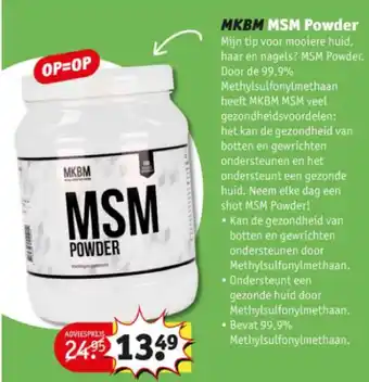 Kruidvat MKBM MSM Powder aanbieding