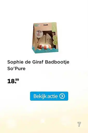 Plein.nl Sophie De Giraf Badbootje So'Pure aanbieding