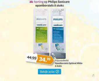 Plein.nl Philips Sonicare Opzetborstels 8 Stuks 10.- Korting aanbieding