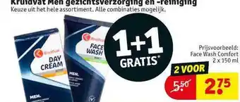 Kruidvat Kruidvat Men Gezichtsverzorging En -reiniging 1+1 Gratis aanbieding