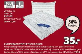 Jysk Knutseggen synthetisch dekbed aanbieding