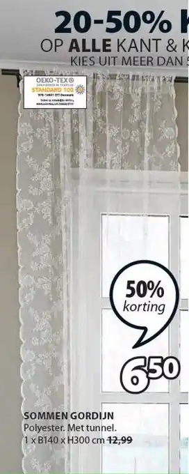 Jysk SOMMEN GORDIJN aanbieding