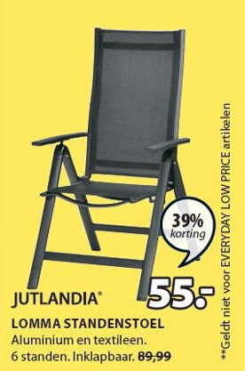 Jysk LOMMA STANDENSTOEL aanbieding