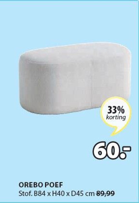 Jysk OREBO POEF aanbieding