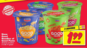 Nettorama Unox Good Noodles of Good Pasta aanbieding