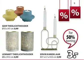 Jysk Geir Theelichthouder, Lennart Theelichthouder Of Ervin Kandelaar Tot 50% Korting aanbieding