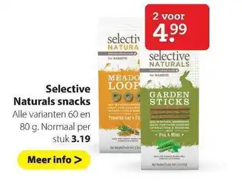 Pets Place Selective Naturals Snacks aanbieding