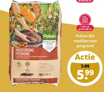 GroenRijk Pokon Bio mediterrane potgrond aanbieding