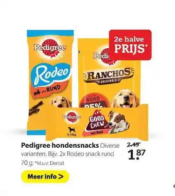 Pets Place Pedigree Hondensnacks aanbieding