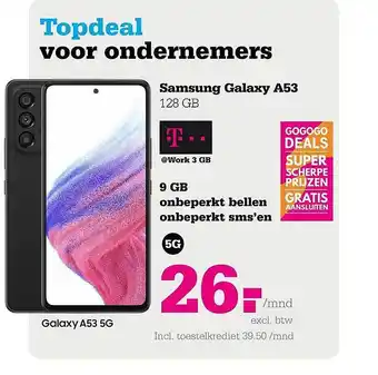 Telecombinatie Samsung Galaxy A53 aanbieding