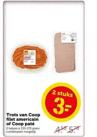 CoopCompact Trots Van Coop Filet Americain Of Coop Pate aanbieding