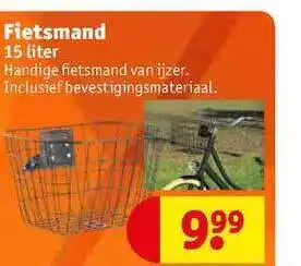 Kruidvat Fietsmand aanbieding