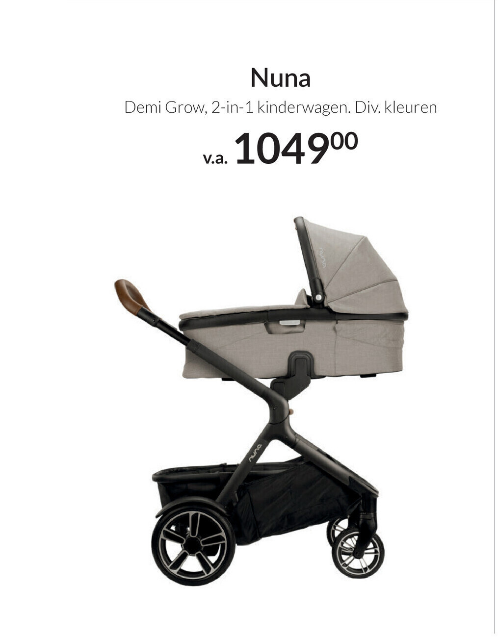 Nuna Demi Grow, 2-in-1 kinderwagen. Div. kleuren aanbieding bij Babypark