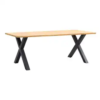 Leen Bakker Le Sud tuintafel Beaune X-poot - bruin - 76x200x95 cm aanbieding