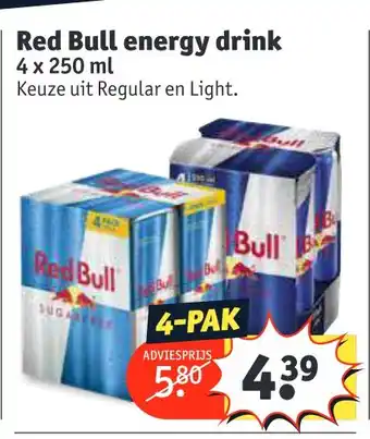 Kruidvat Red Bull energy drink aanbieding