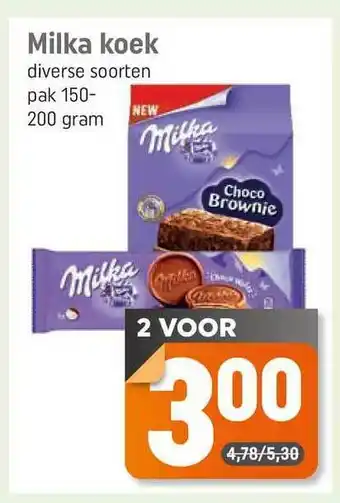 Dagwinkel Milka Koek aanbieding