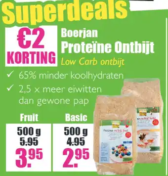 Gezond & Wel Boerjan Proteïne Ontbijt aanbieding