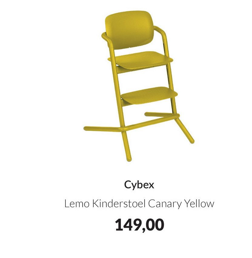 Cybex Lemo Kinderstoel Canary Yellow aanbieding bij Babypark