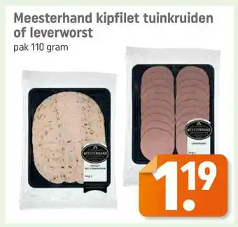 Lekker Makkelijk Meesterhand kipfilet tuinkruiden of leverworst aanbieding