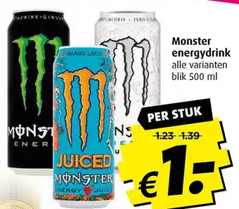 Boni Monster energydrink aanbieding