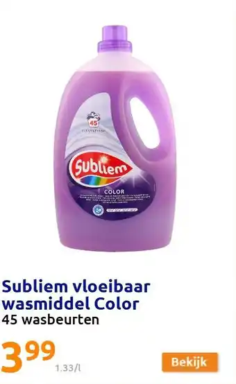 Action Subliem vloeibaar wasmiddel Color aanbieding