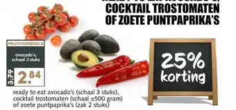 MCD Supermarkt Cocktail trostomaten of zoete puntpaprika's aanbieding