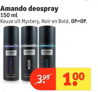 Kruidvat Amando deospray 150 ml aanbieding