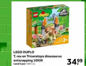 Intertoys Lego Duplo T. Rex En Triceratops Dinosaurus Ontsnapping aanbieding