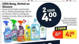 Kruidvat Cillit Bang, Dettol en Glassex aanbieding