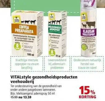 Welkoop Vitalstyle Gezondheidsproducten Veehouderij 15% Korting 50ml aanbieding