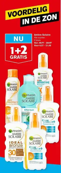 Hoogvliet Ambre Solaire 1+2 Gratis aanbieding