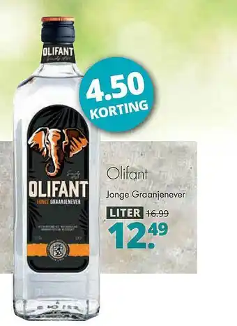 Mitra Olifant jonge graanjenever 4.50 Korting aanbieding