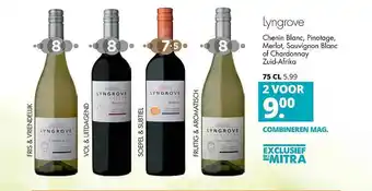 Mitra Lyngrove chenin blanc, pinotage, merlot, sauvignon blanc of chardonnay zuid-afrika aanbieding