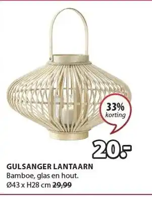 Jysk Gulsanger lantaarn aanbieding