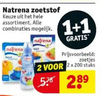 Kruidvat Nutrena zoetstof 1+1 aanbieding