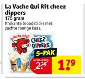 Kruidvat La Vache qui rit Cheez Dippers 175g aanbieding